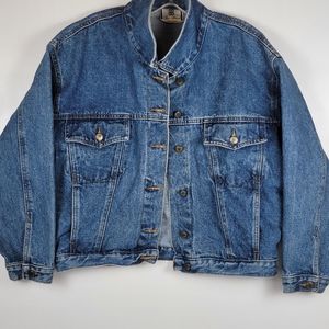 Bill Blass Vintage Cropped Denim Jacket with Pockets, EUC, size Medium